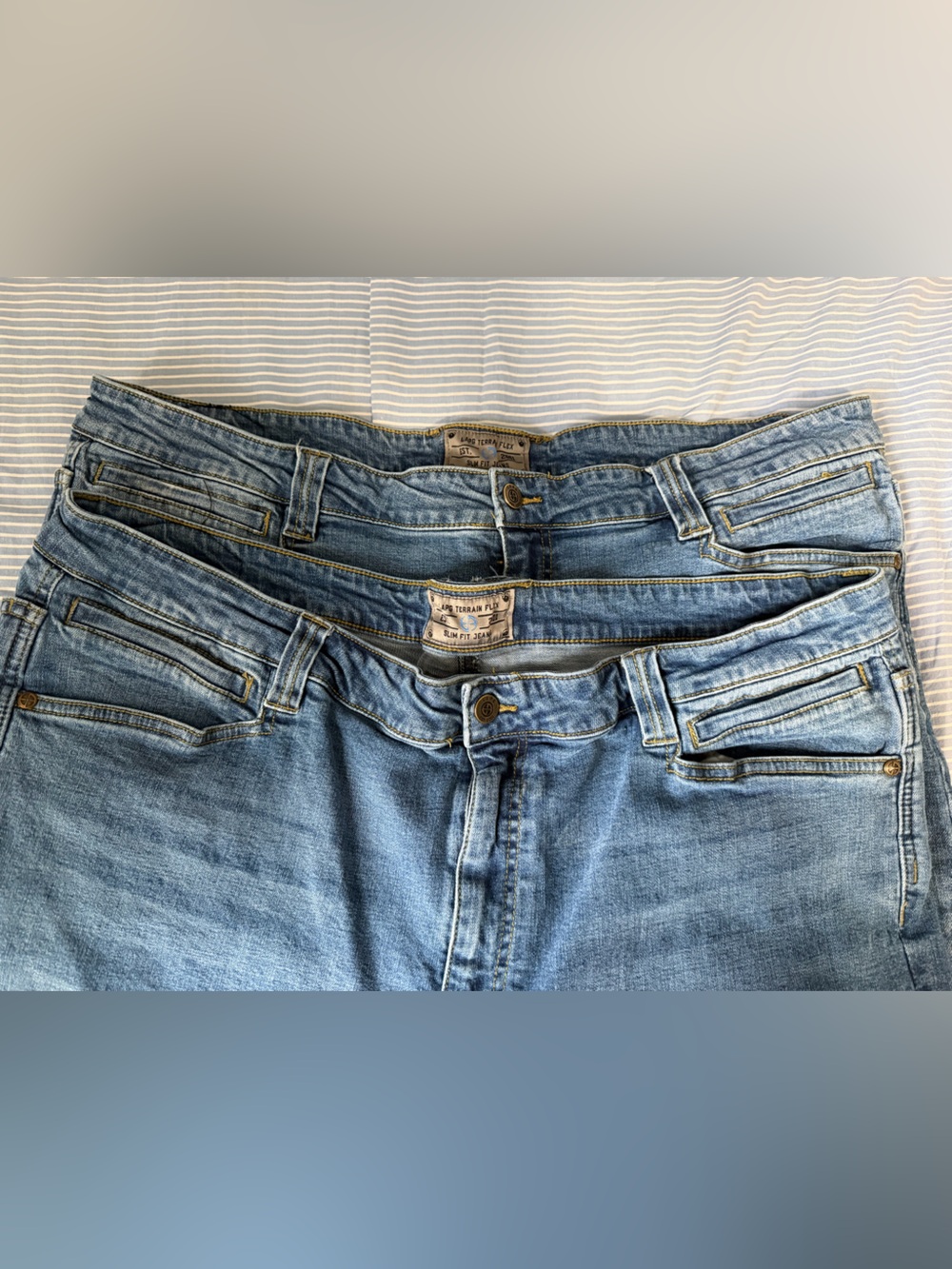 LAPG Terrain Flex Slim Fit Blue Jean 42x30 Vintage Wash 2 Pair